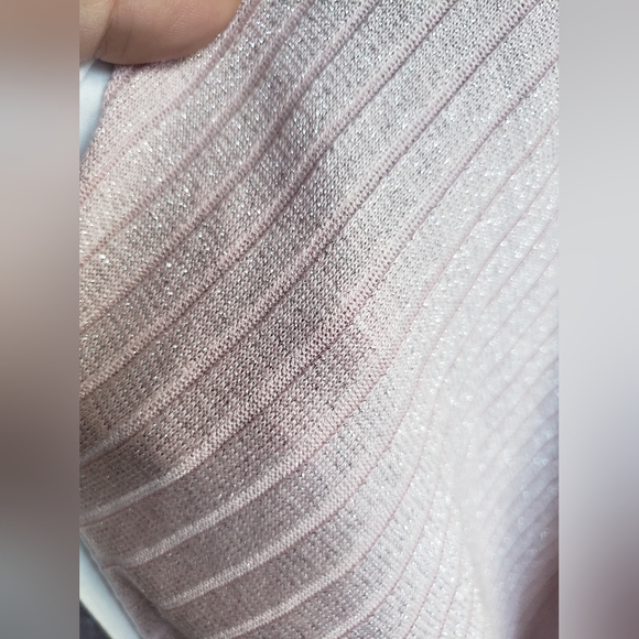 4X New Fashion Bug Plus Size pink shimmer work sweater top shirt women's - Picture 3 of 6